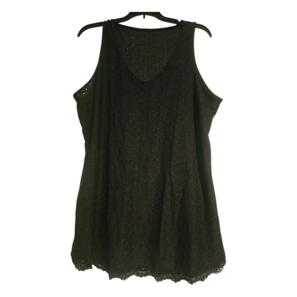 Womens Black Lace Sleeveless Top NWOT